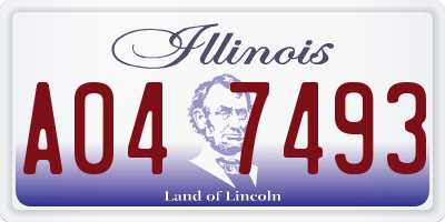 IL license plate A047493