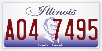 IL license plate A047495
