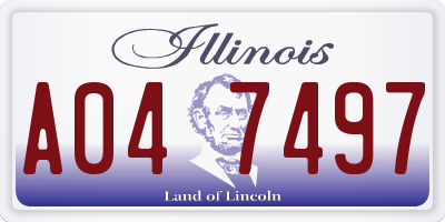IL license plate A047497