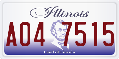 IL license plate A047515