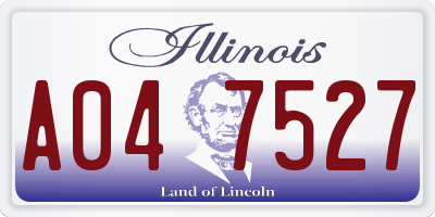 IL license plate A047527
