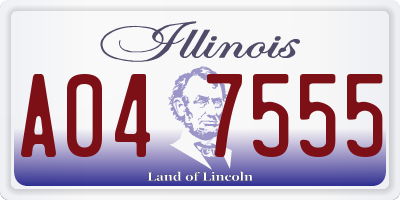 IL license plate A047555