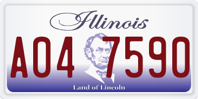 IL license plate A047590