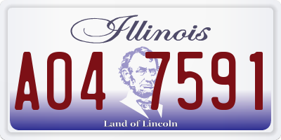 IL license plate A047591
