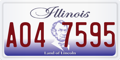 IL license plate A047595