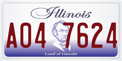 IL license plate A047624