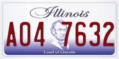 IL license plate A047632