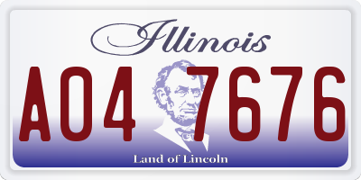 IL license plate A047676