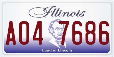 IL license plate A047686