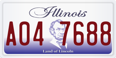 IL license plate A047688