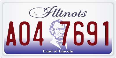 IL license plate A047691