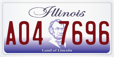 IL license plate A047696