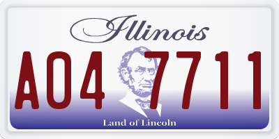 IL license plate A047711