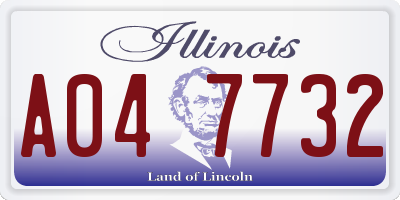 IL license plate A047732