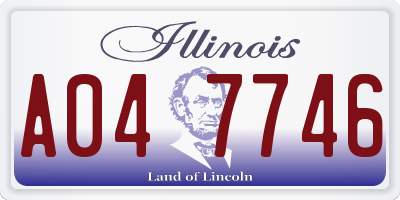 IL license plate A047746