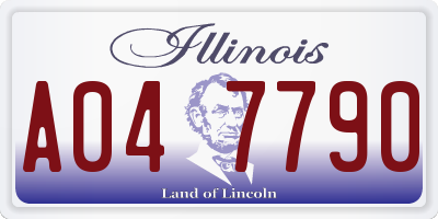 IL license plate A047790