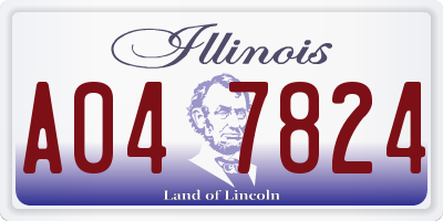 IL license plate A047824