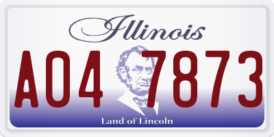 IL license plate A047873
