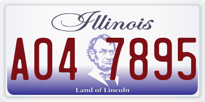 IL license plate A047895