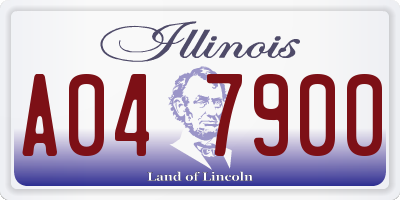 IL license plate A047900