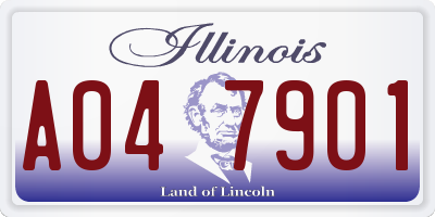 IL license plate A047901