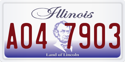 IL license plate A047903