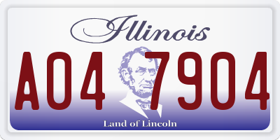 IL license plate A047904