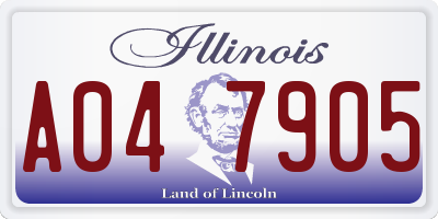 IL license plate A047905