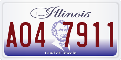 IL license plate A047911