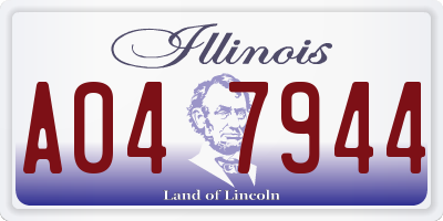 IL license plate A047944