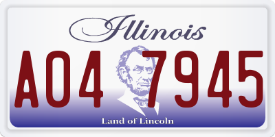 IL license plate A047945