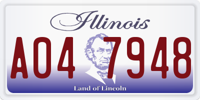 IL license plate A047948