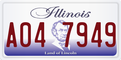 IL license plate A047949