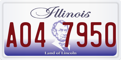 IL license plate A047950