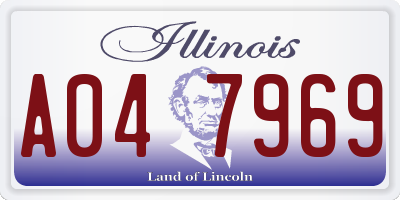 IL license plate A047969