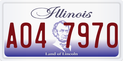 IL license plate A047970