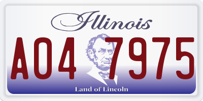 IL license plate A047975
