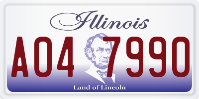 IL license plate A047990