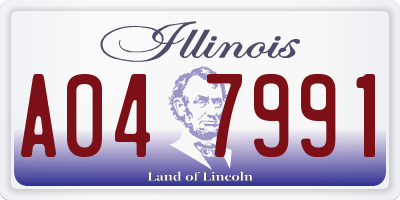 IL license plate A047991