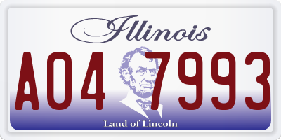 IL license plate A047993