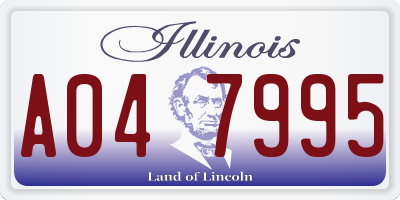 IL license plate A047995
