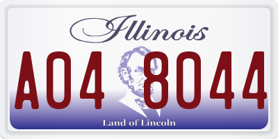 IL license plate A048044