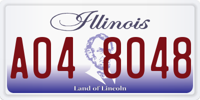 IL license plate A048048