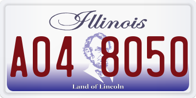 IL license plate A048050