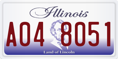IL license plate A048051