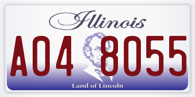 IL license plate A048055