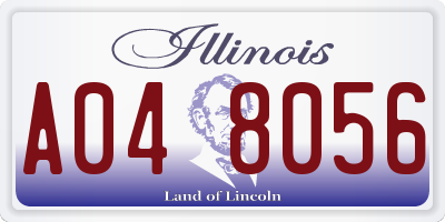 IL license plate A048056