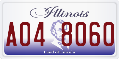 IL license plate A048060