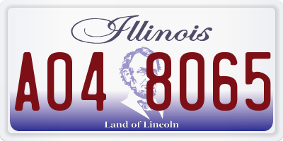 IL license plate A048065