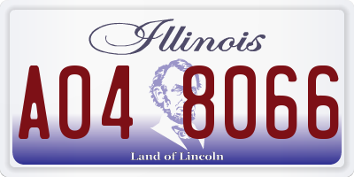 IL license plate A048066